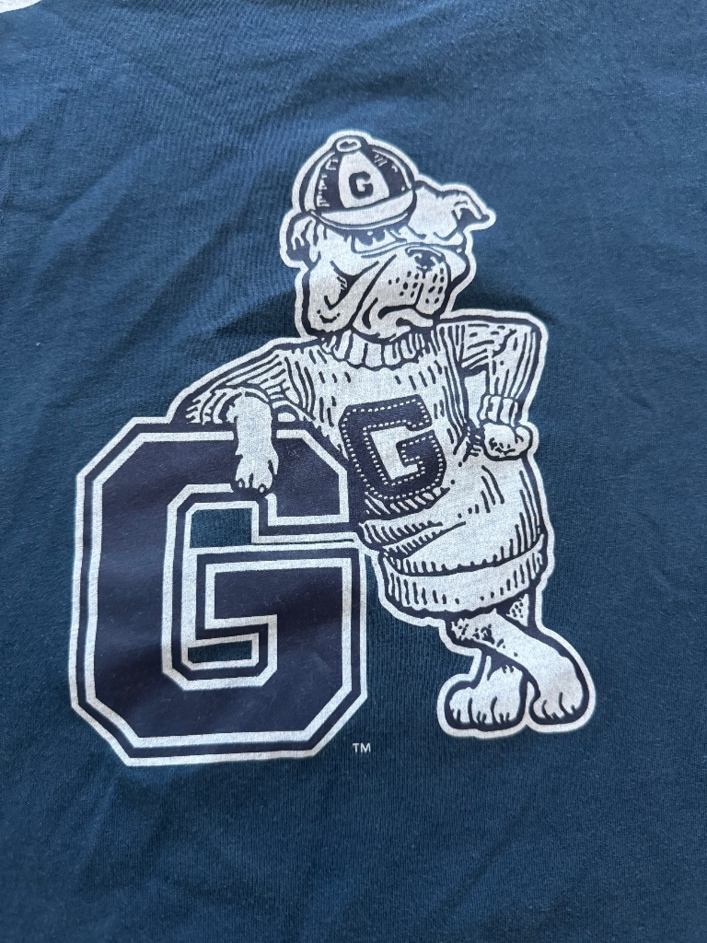 Nike Georgetown Hoyas Bulldog T-Shirt Men’s XL Blue NCAA College Tee